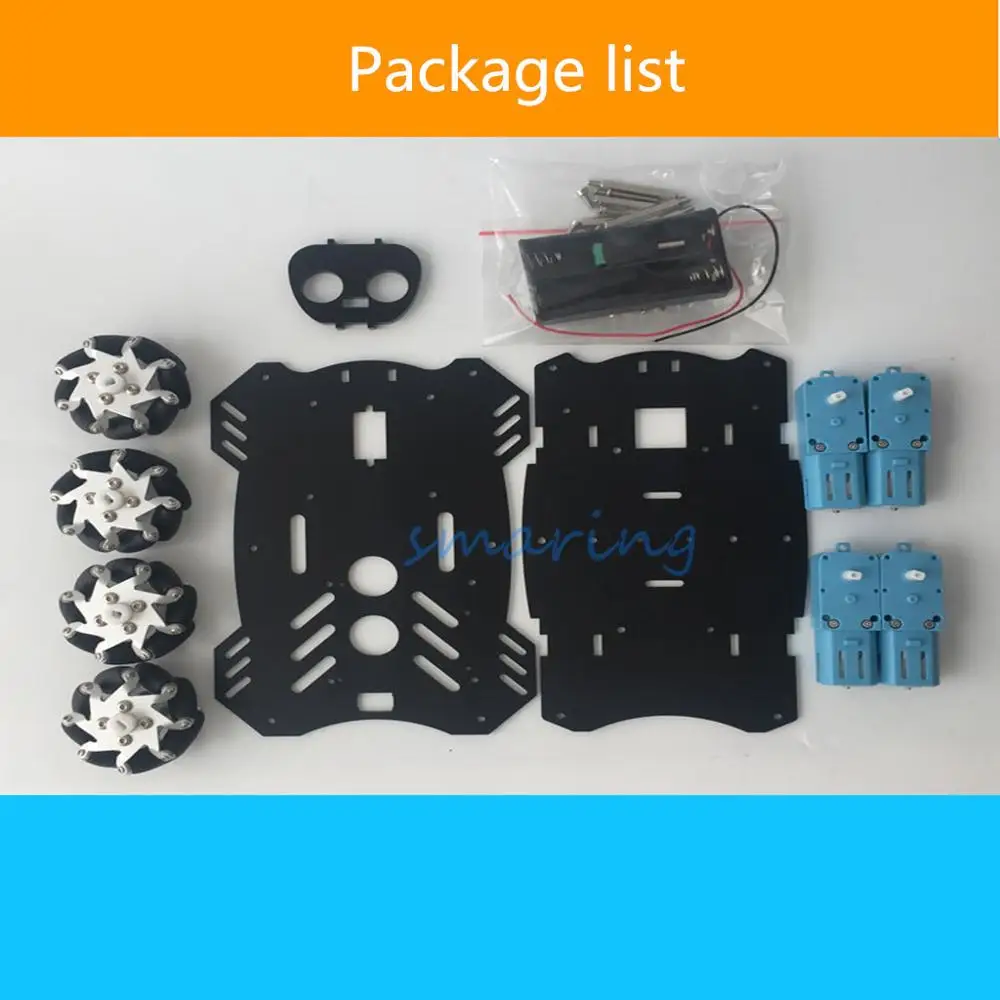  Mecanum Wheel Metal Smart Car Chassis with 4 Motors Car Omni-Directional Car ROS Car Four-wheel Dri - 4000332915514