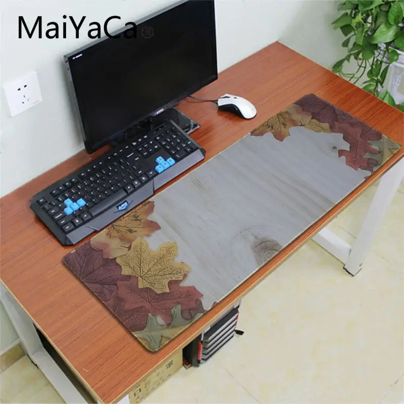 Lock Edge 30x60cm MaiYaCa, лидер продаж, Осенний игровой коврик для мыши из кленового дерева для ноутбука, большая рекламная акция, игровой коврик для мыши для России, xl, клавиатура, ноутбук, ПК, Настольный коврик - Цвет: Lock Edge 30x60cm