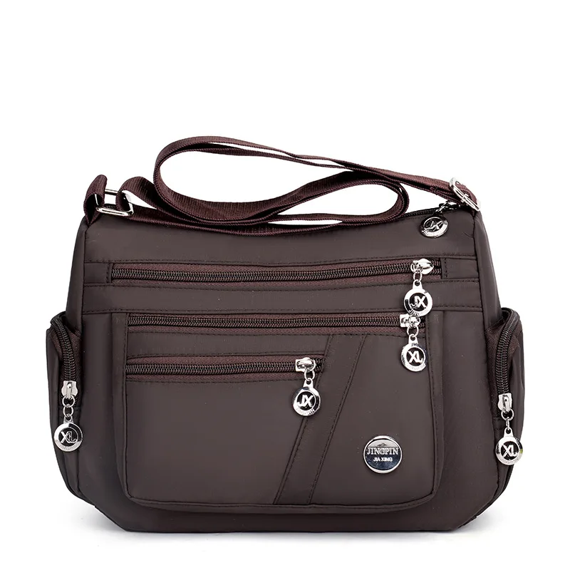 2021 Fashion Women Shoulder Messenger Bag Nylon Oxford Lightweight Waterproof Zipper Package Large Capacity Travel Crossbody Bag 