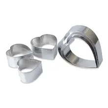 6 шт./компл. сердце Форма оригинальные формочки для печенья в виде украшения Инструменты Fondant(сахарная) конфеты U90A