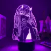 Anime DARLING In The FRANXX zero two 3D night light colorful remote control touch usb new strange led table lamp ► Photo 1/6