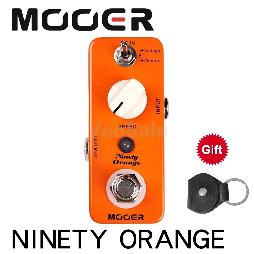 Оранжевый педаль для гитары Mooer Ninety полноаналоговая с винтажным/современным