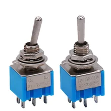 

copper feet 20Pcs ON- OFF-ON MTS-203 6Pin 3 Position Mini Latching Toggle Switch SPDT AC 6A/125V 3A/250V MTS203