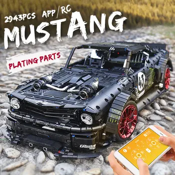 

2019 New 1965 Ford Mustang Hoonicorn Racing Car 20102 Technic MOC-22970 Model building block bricks kid toys Christmas gifts