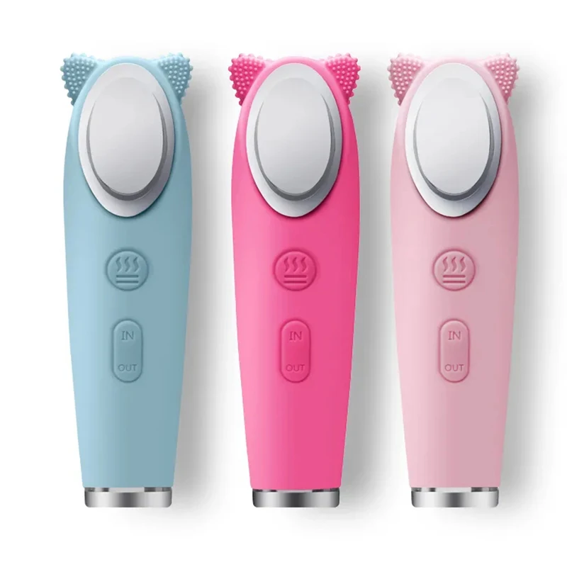 

Electric Facial Cleansing Instrument Silicone Face Cleanser Beauty Hot Compress Ion Export Import Deep Washing Massage Brush