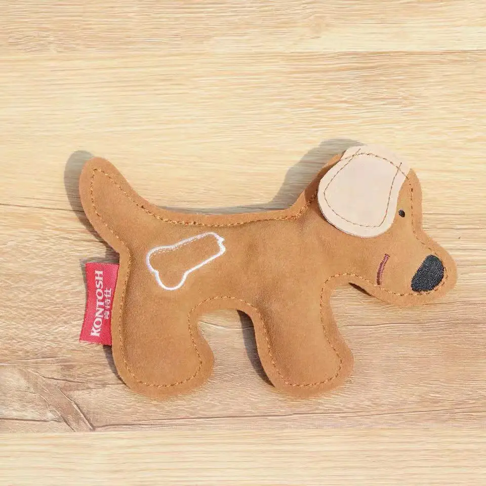 Brown cowhide dog Узкие пельтц без начинки визгливый плюшевый игрушка для собаки в форме собака пижамы для малыша, boneand осла - Цвет: Brown cowhide dog