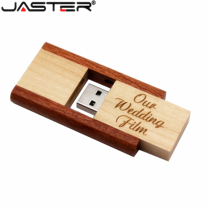 JASTER логотип на бамбуковый USB флэш накопитель 4 Гб 8 16 32 64 2 0 Memory Stick флешки подарок