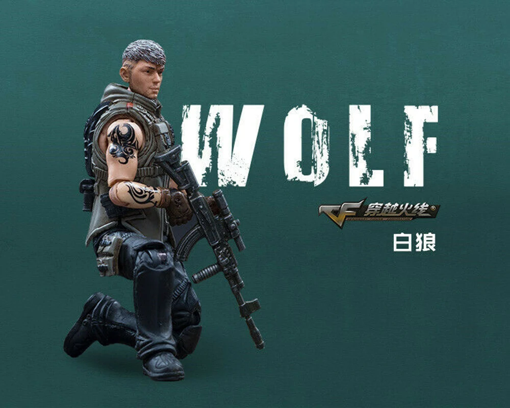 

In Stock JOYTOY 1/18 CrossFire CF Wolf Mini Male Action Figures Toys for Fans