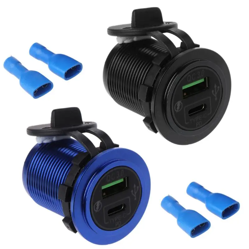 Алюминий DIY 18 Вт Быстрая зарядка QC3.0 usb type C PD Автомобильное устройство для быстрой зарядки адаптер питания для samsung Xiaomi huawei мобильный телефон планшет