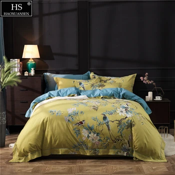 

The Happy Magpie Stands On The Branch Pure Cotton Brushed 4pieces Bedding Sets Duvet Cover Pillowcase Bedsheet Weight 3.9kg