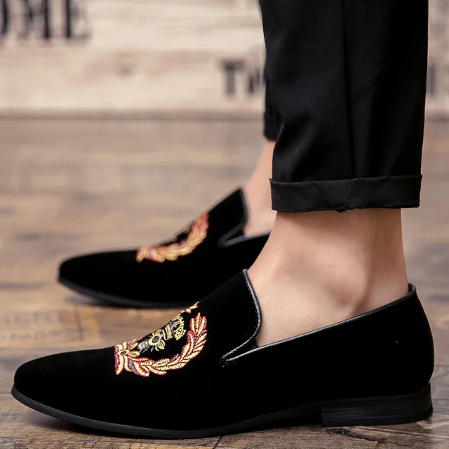 Ikenne Leather Embroidery Loafers - Image 5