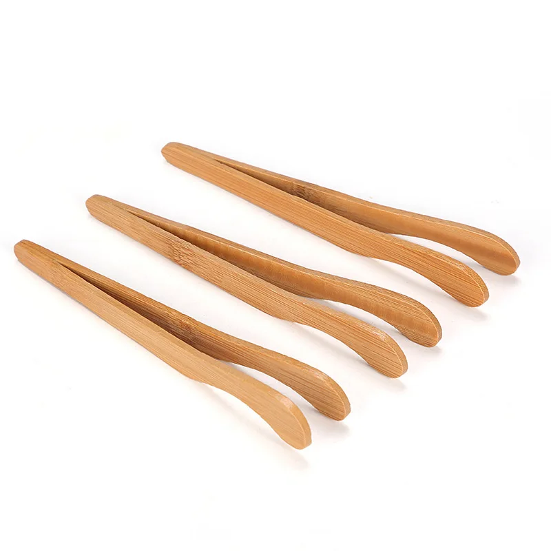 4pcs Loose Tea Clips Bamboo GongFu Tea Ceremony Tweezers Cup Clip Anti-Scalding Kitchen Dining Bar Teaware Accessories