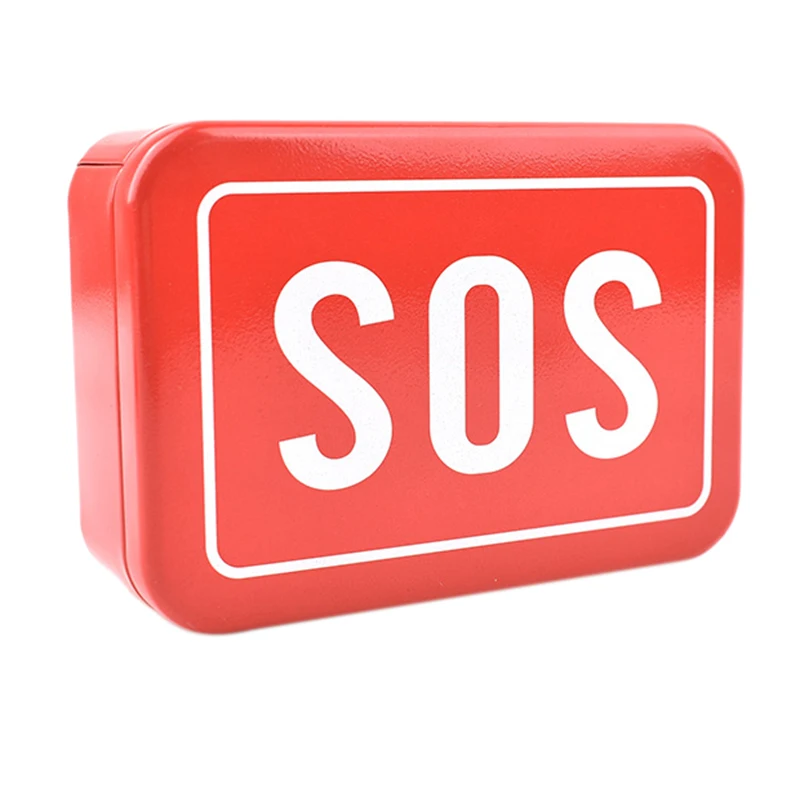 

Outdoor Sos Tool Storage Box Camping Hiking Emergency Survival Tool Set Multi-Function Wildlife Sos Tool Box 1Pc(Box Only)