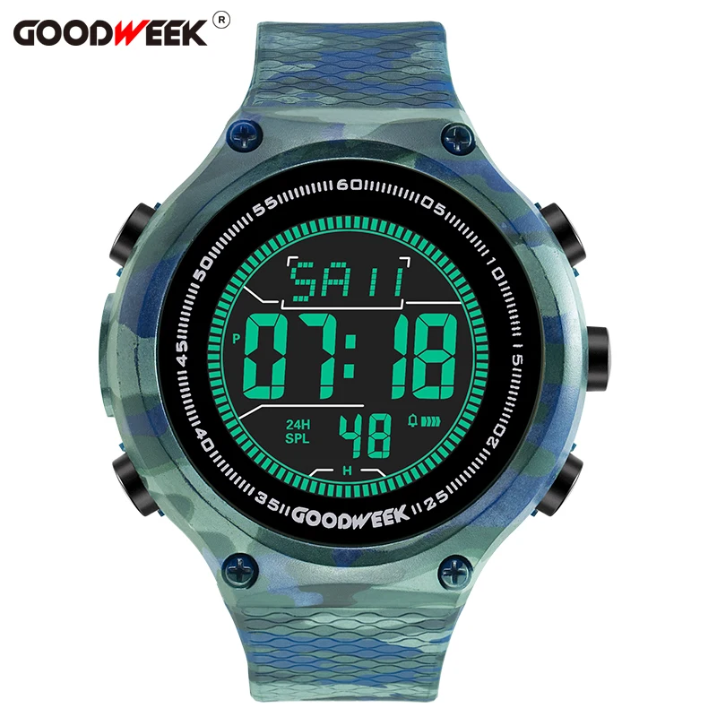 

GOODWEEK Sport Watch Men Waterproof Silicone Military Digital Watch Led Analog Army Electronics Wrist Watches Reloj Hombre