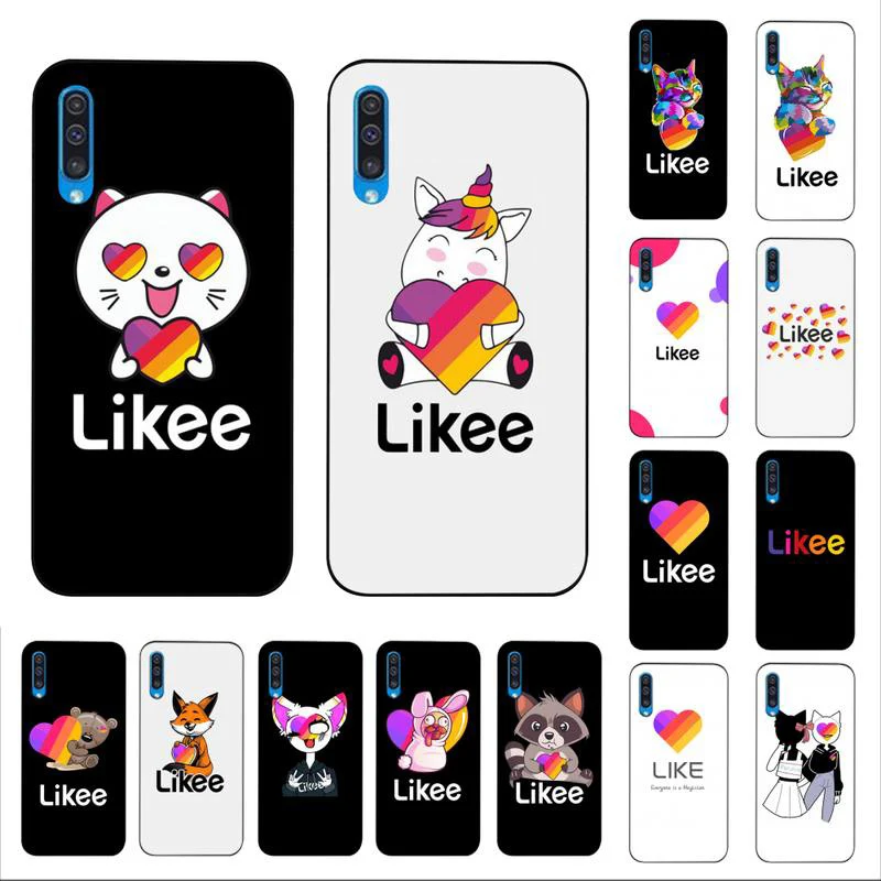LVTLV Модный мягкий чехол для телефона с котом медведем сердечком черный Samsung A6 30s A50