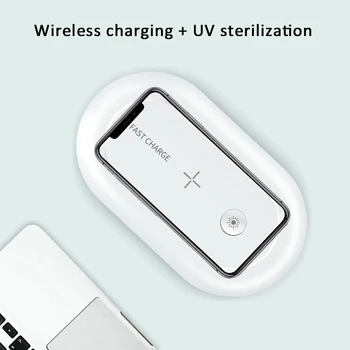 

Ozone Ultraviolet Light Sterilizer with 10W Wireless Fast Charging Charger UV-Box Sanitizing Box for Mask for Phone Kill Virus