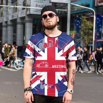 

Summer new loose large size men's short-sleeved T-shirt printing casual