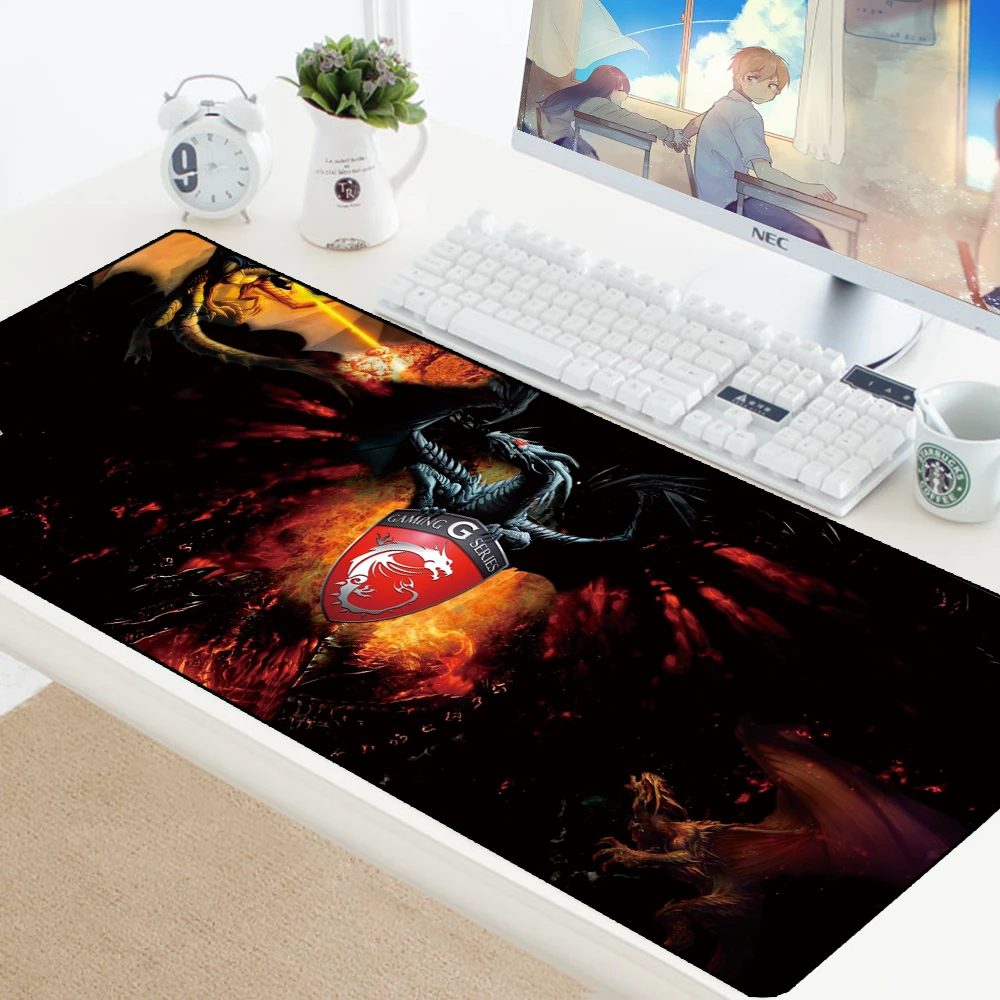 MSI Mouse Pad Large XXL Gamer Anti-slip Rubber Pad Gaming Mousepad to Keyboard Laptop Computer Speed Mice Mouse Desk Play Mats