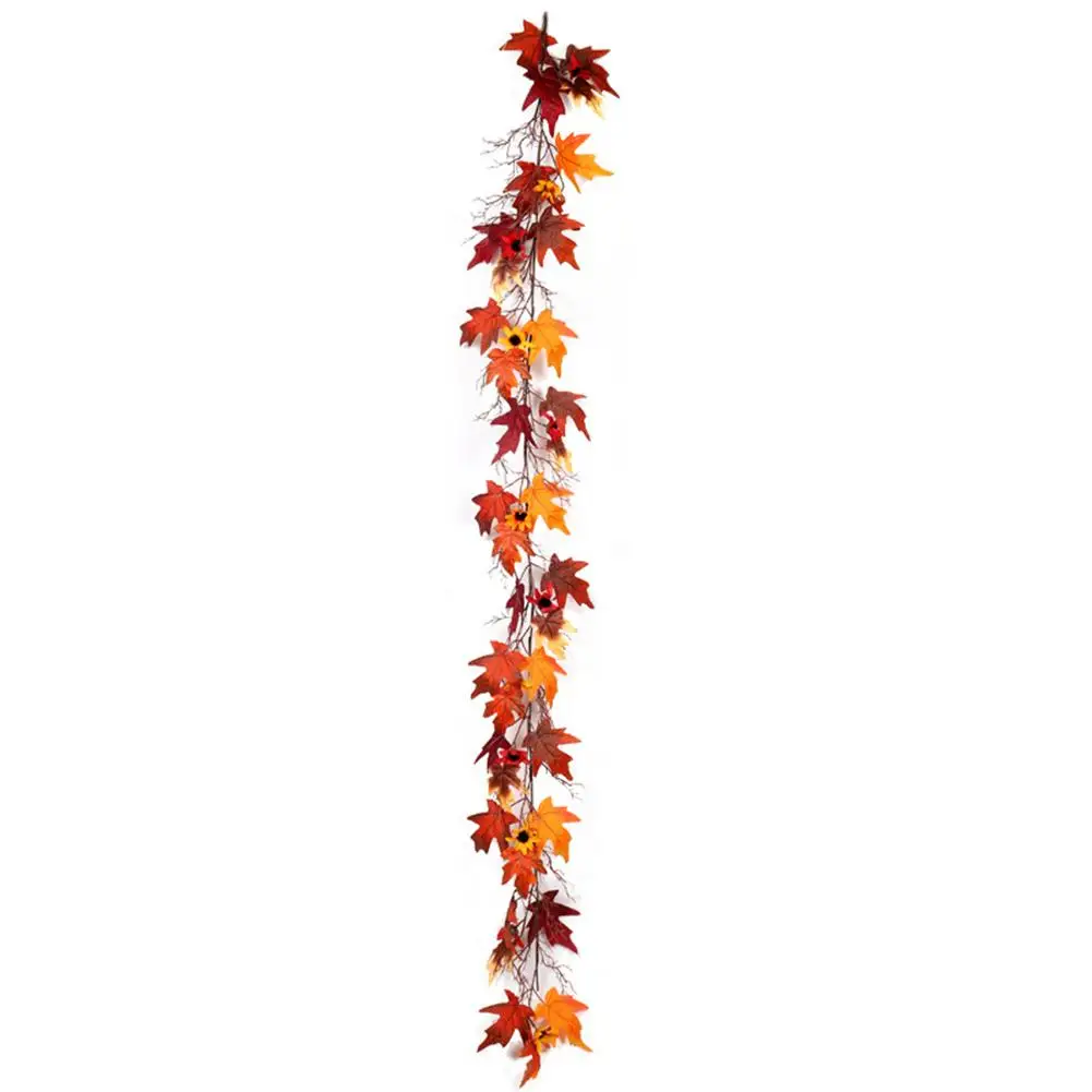 1,8 м искусственный осенний кленовый лист гирлянда осенние Сваг из лозы оптовая продажа дома вечерние рождественские украшения для дома