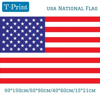 

15PCS Flag 90*150cm 60*90cm 40*60cm 15*21cm 3*5 ft Hanging USA American National Flag Polyester World Cup Independence Day