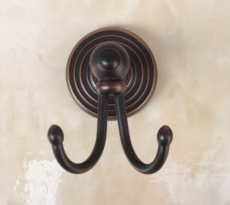 

Bathroom Hardware Accessories Wall Mounted Black oil Antique Brass Robe Hook Dba069