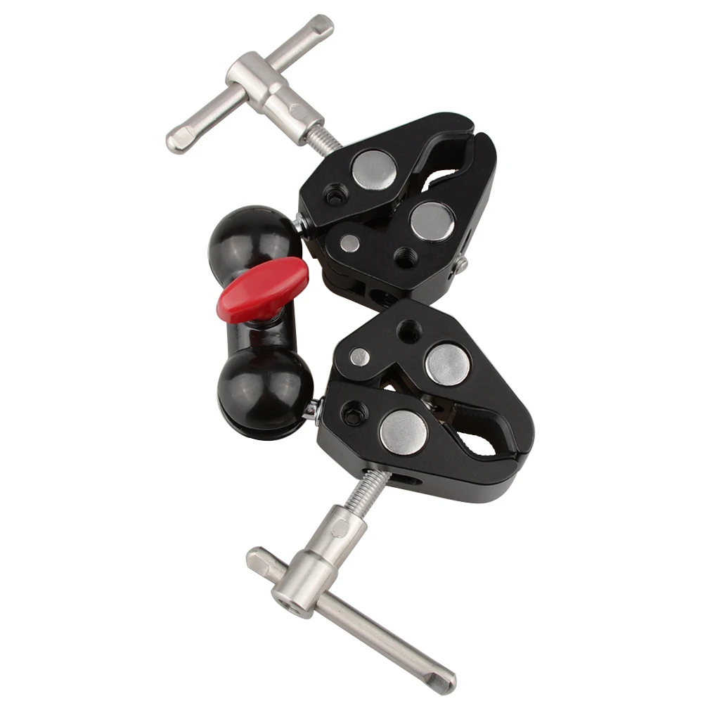 Super Clamp with Double Crab-Shaped Clamps Articulating Magic Arm with 360°Sw