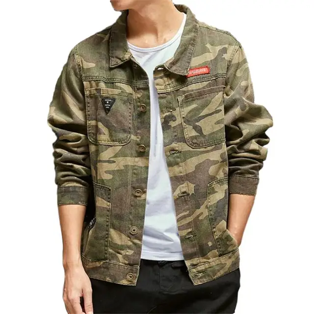 Camouflage Denim Jacket Street 
