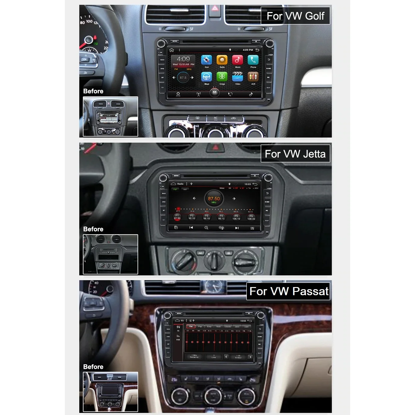 Штатная магнитола FarCar s300-SIM 4G для Volkswagen, Skoda на Android(RG370)(+ Камера заднего вида в подарок
