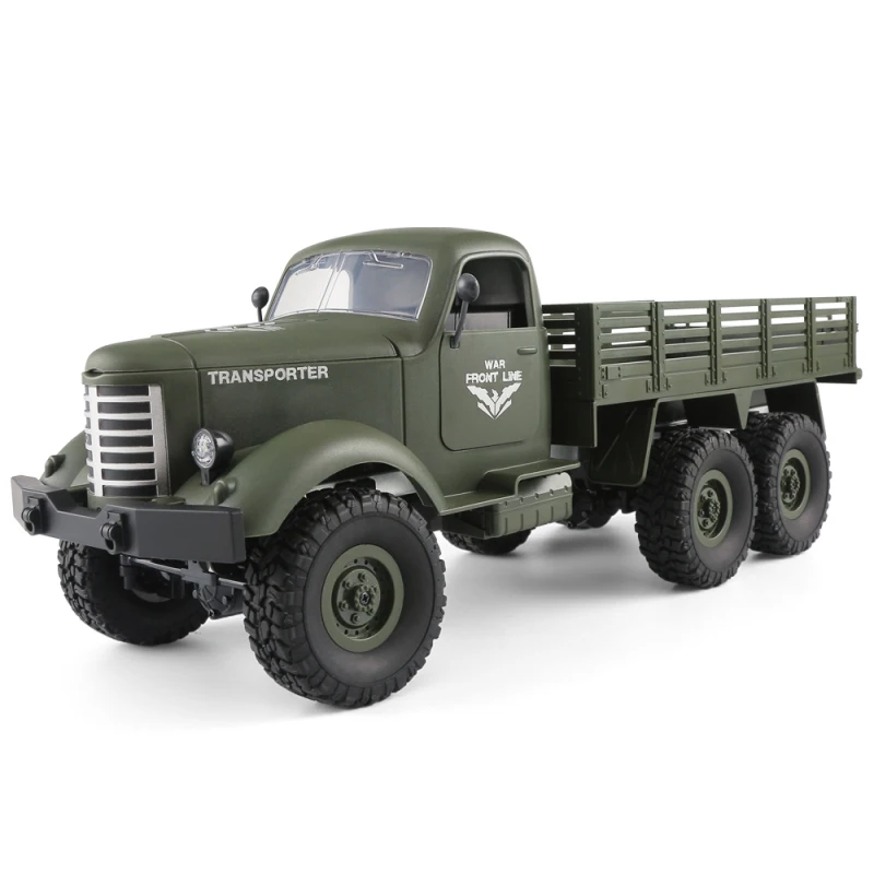 Горячая вездеход военный RC автомобиль 1:16 2,4G автомобиль с дистанционным управлением 6WD Вождение отслеживается внедорожный военный RTR пульт дистанционного управления автомобиль игрушки - Цвет: Зеленый