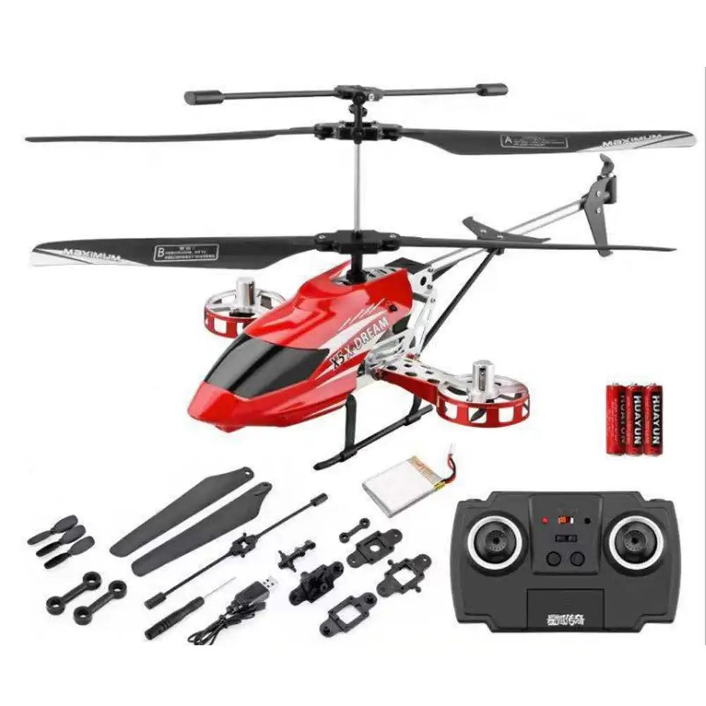 

Remote Control Helicopter 2.4GHz 4.5CH Rechargeable Alloy Airplane Drone Aircraft Toy With Lights Built-in Gyro 50M RC Distance