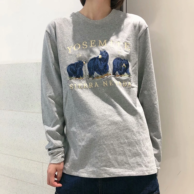 

UNUTH Girls Embroidery Long Shirts 2022 Spring-Autumn Fashion Ladies Soft Cotton Blouses Vintage Women Chic