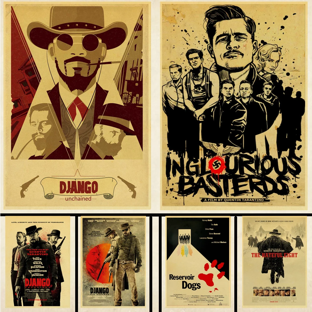 Classic Movie Collection retro poster kraft paper material decorative painting decoration living room bedroom bar cafe .