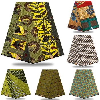 

2020 Royal Wax Batik Prints African Fabric 100% Cotton Ankara Kente Real Nigeria Wax Fabric Best Quality for Party Dress 6yards