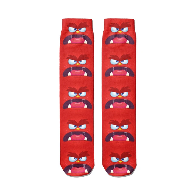 Sell Well Funny Expression Printed Women Socks Fashion Cute Cotton Long Socks Harajuku Christmas Warm Middle Tube Socks Female Style8