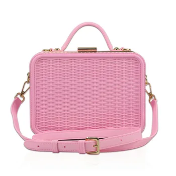 

Women Shoulder Bag Commuting Case Fashion 2020 Jelly Lovely Casual Vintage Simple Chic Woven Messenger Female Purse Handbag