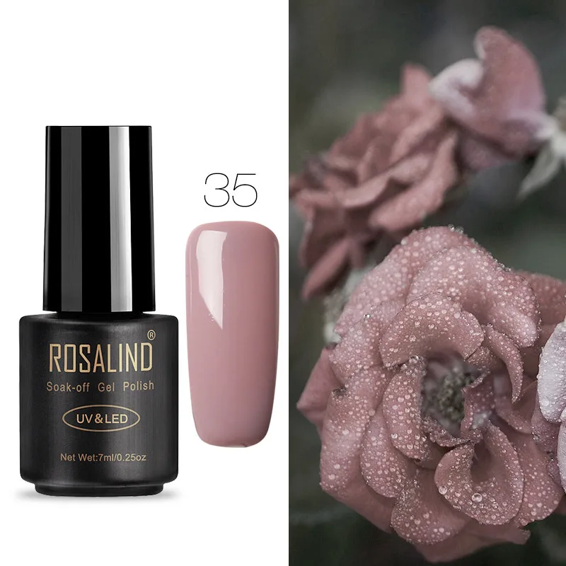 ROSALIND 58 чистый цвет 7 мл Лак для ногтей гель для ногтей - Цвет: RA35