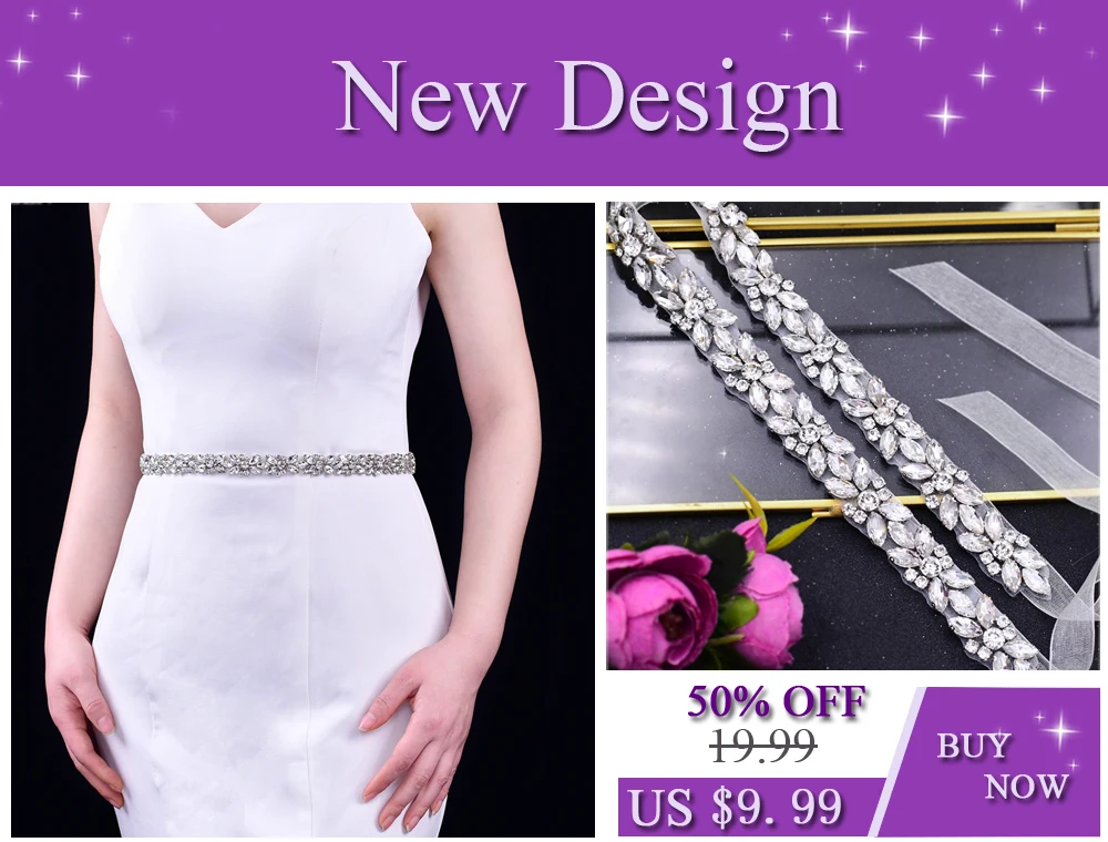 TOPQUEEN S216 Women's Rhinestones Belt Handmade Wedding Dresses Belt Marriage Bridal Ribbion Belts Wedding Bride Sash Party Belt