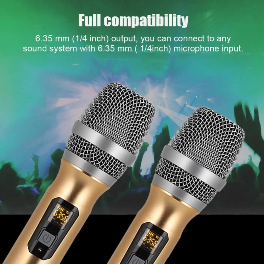 Цифровой частотная модуляция UHF 500 ~ 980MHz универсальный беспроводной микрофон для