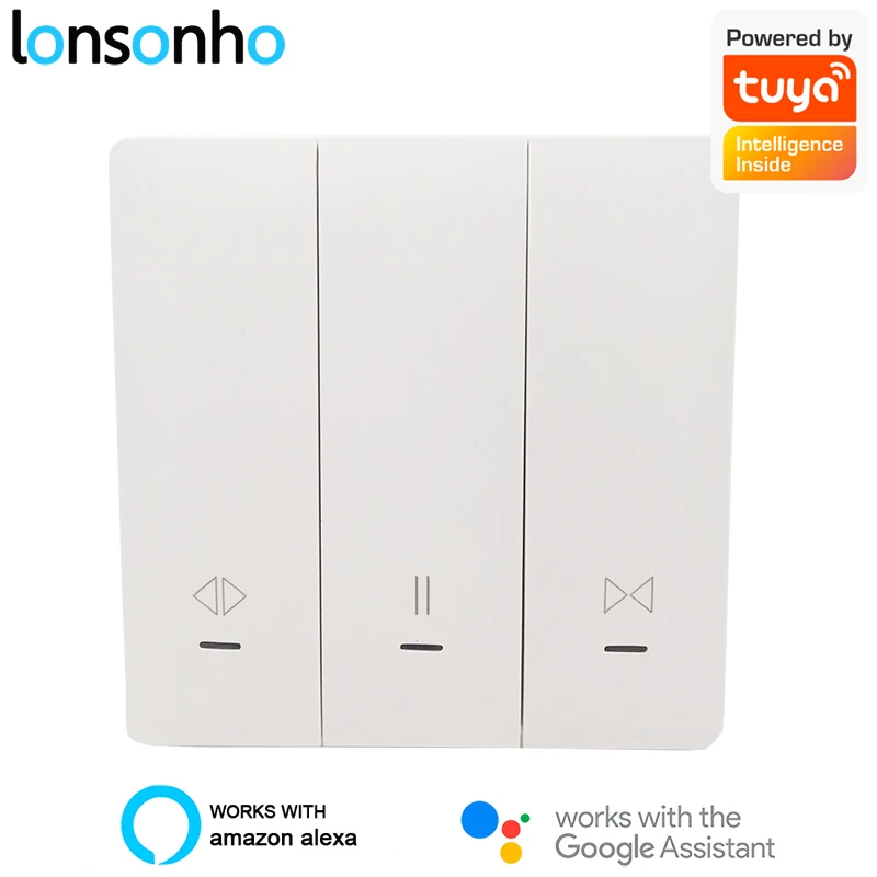 

Lonsonho Tuya Smart Life Wifi Curtain Switch EU Smart Blind Curtains Push Button Switches Smart Home Google Home Alexa Echo Dot