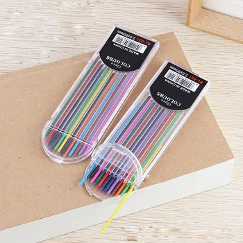 

12pcs/set 2mm Colorful Length 90mm Mechanical Pencil Lead Colorful Lead Refill Art Sketch Drawing Supplies School Stationery