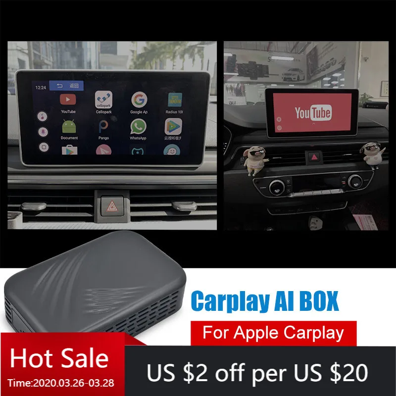 Обновленная Автомобильная ТВ приставка Apple Carplay без потерь ОЗУ 2G16GB AI
