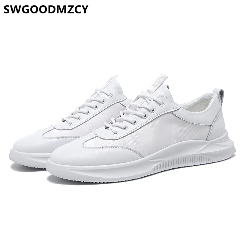 

men casual shoes genuine leather shoes men fashion white leather sneakers Breathable men shoes luxury brand zapatos de hombre