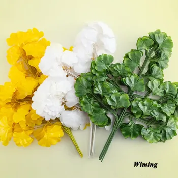 

Artificial Simulation ginkgo leaf for Home Garden festival Theme Party decoration photo props plastic Fake Leaves