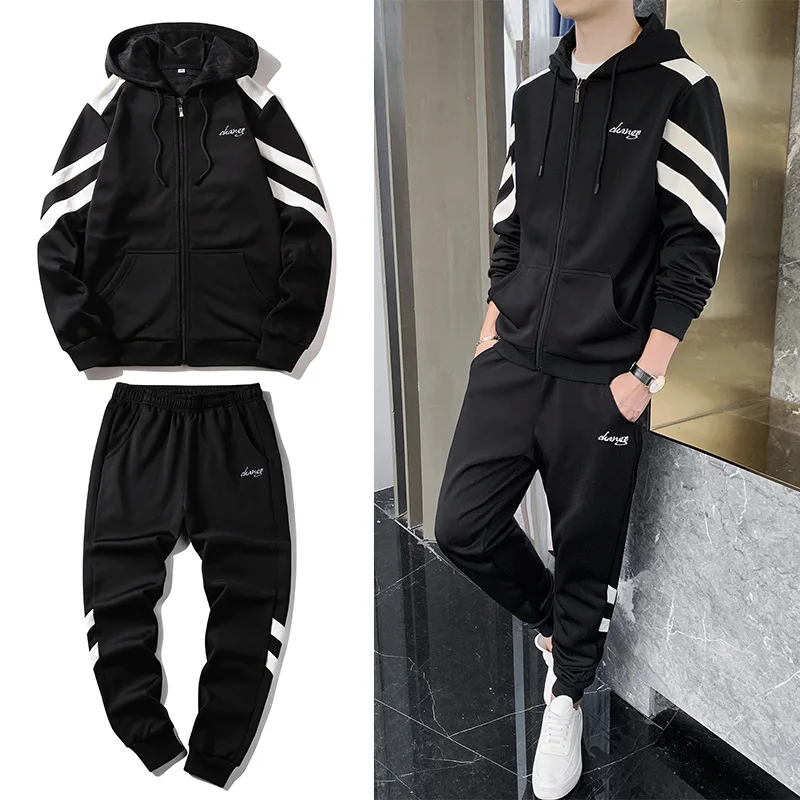 

Sports Set Men's Autumn INS Popular Brand Loose Casual Handsome Two-Piece Set Students Trend Korean-style Jacket a Set