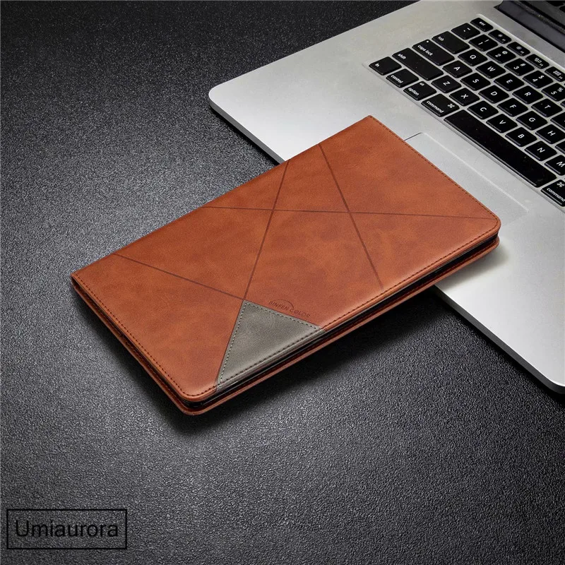 caso de couro magnético para samsung galaxy tab um fe mais lite inteligente tablet capa funda suporte escudo