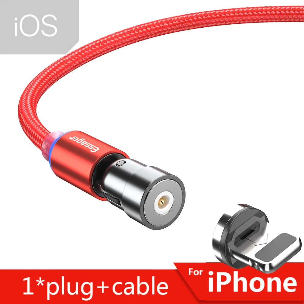Essager 540 Rotate Magnetic Cable Fast Charge Micro USB Type C Cable For iPhone 12 11 Pro Xiaomi USB C Magnet Charger Wire Cord iphone to hdmi cable Cables