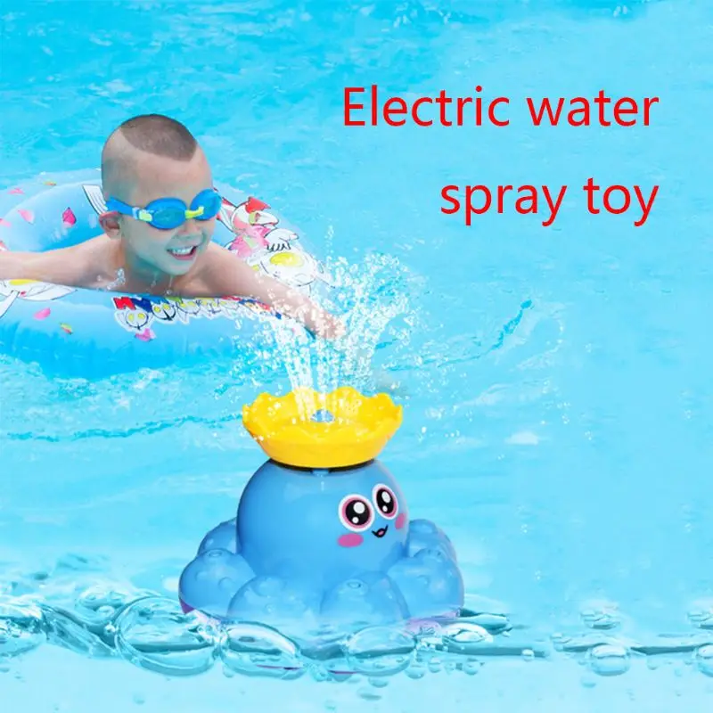 Bath Toy Spray Water Octopus Float Rotate Fountain Baby Bathtub Supplies Infant Kid Party Electronic Sprayer R7RB