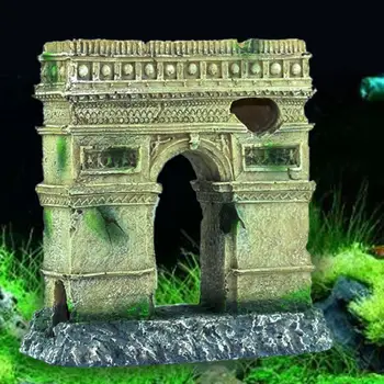 

Ancient Roman Column Arch Aquarium Fish Tank Landscaping Decoration Vintage Decorative Resin Hideaway Shrimp Breeding