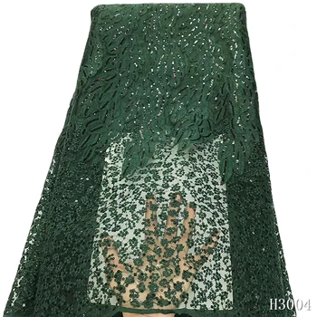 

Nigerian Lace Fabric 2020 High Quality Lace Sequins African Lace Newest Tulle Lace Fabric French Lace For Women Party Dress