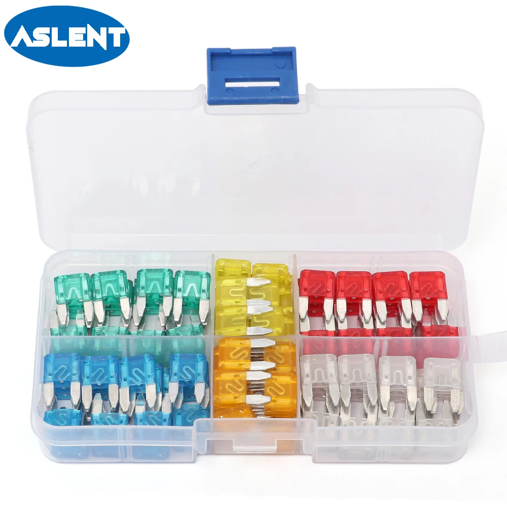 Car Fuse Assortment Set 120Pcs/lot 5A 10A 15A 20A 25A 30A AMP Plastic Box car fuses kit
